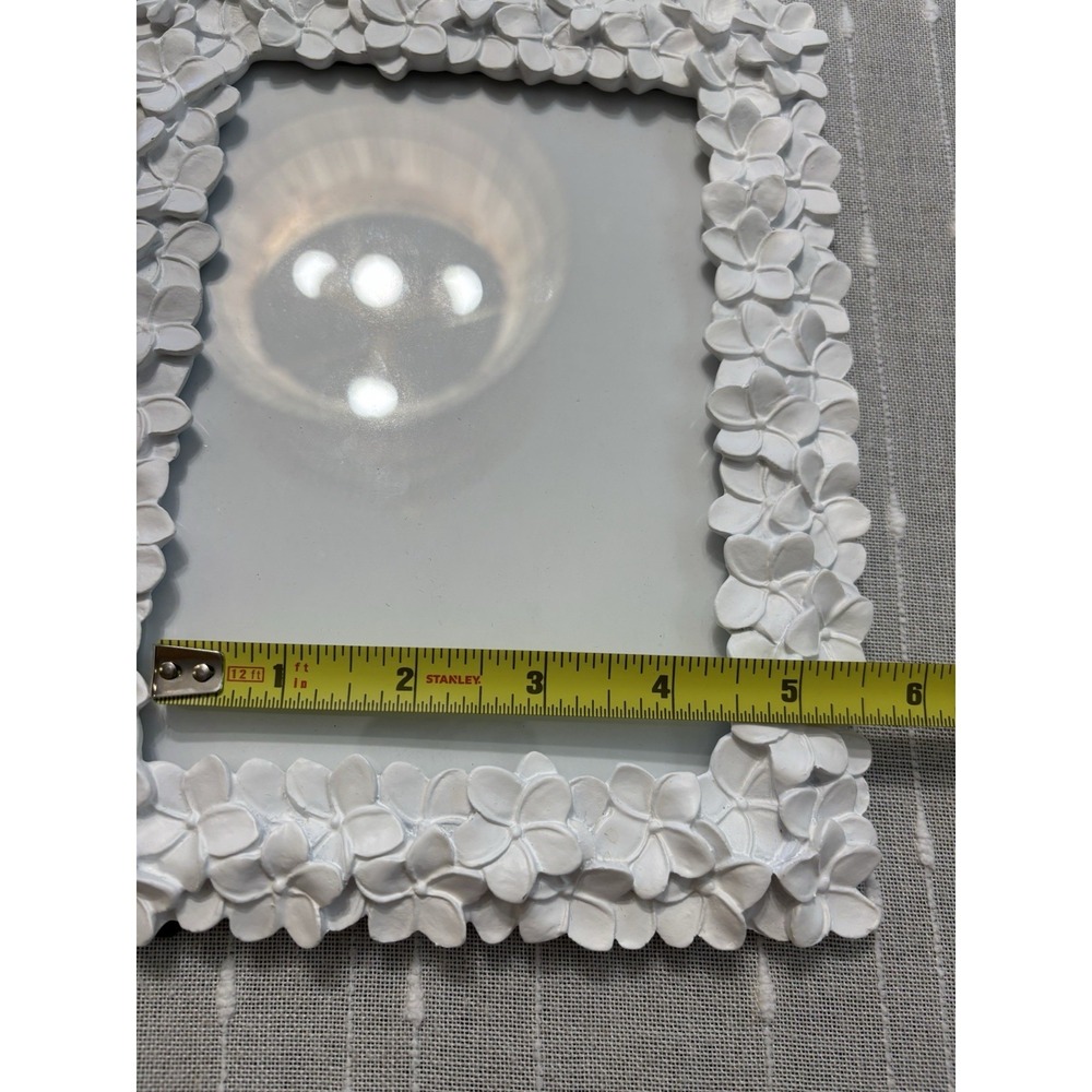 Chic White Plumeria Floral Frame – Boho Coastal Decor & Tropical Vibe Accent 5x7 - Picture 9 of 9